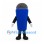 Microphone Mascot Costume with Blue Handle and Black Mesh Head