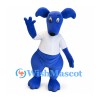 Dog Mascot Costume in Blue with White Shirt and Large Ears