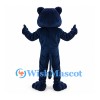 Panther Mascot Costume in Navy Blue with White V Neck Trim