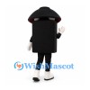 Chimney Mascot Costume with Red Body and Black Roof Hat