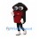 Chimney Mascot Costume with Red Body and Black Roof Hat