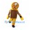 Waffle Mascot Costume with Chocolate Panel and Yellow Striped Pants