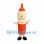 Glue Bottle Mascot Costume with Orange Nozzle and Cream Body