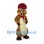 Beaver Mascot Costume with Red Knit Cap and Red Scarf