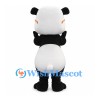Panda Mascot Costume with Orange Glasses and Black Bow Tie