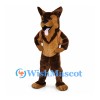 German Shepherd Dog Mascot Costume with Tan Utility Vest