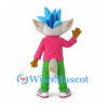 Fox Mascot Costume with Pink Shirt and Green Pants