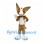 Fox Mascot Costume in Brown with Oversized Ears and White Paws