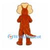 Dinosaur Mascot Costume in Brown with Cream Frill and Belly