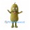 Pickle Mascot Costume in Olive Green with Raised Bumps and Smiling Face