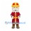 King Mascot Costume with White Beard and Red Gold Crown