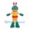Grasshopper Mascot Costume with Green Head and Yellow Body