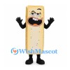 Cracker Mascot Costume in Cream with Long Rectangular Body