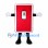 Light Switch Mascot Costume with Red Panel and White Frame