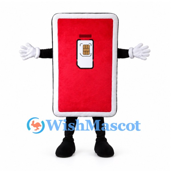 Light Switch Mascot Costume with Red Panel and White Frame
