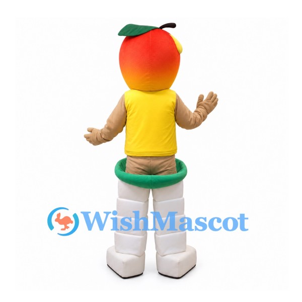 Fruit Character Mascot Costume with Red Head and White Robot Legs