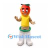 Fruit Character Mascot Costume with Red Head and White Robot Legs