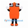 Digital Meter Mascot Costume in Orange with Black Trim