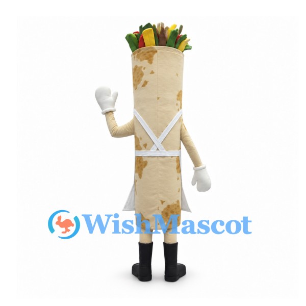 Wrap Mascot Costume with Vegetable Filling and White Apron