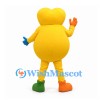 Monster Mascot Costume in Yellow with Belly Face and Mismatched Boots