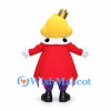 Clown Mascot Costume with Gold Crown and Red Tailcoat