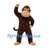 Monkey Mascot Costume in Dark Brown with Beige Face and Tail