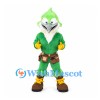 Eagle Mascot Costume in Green with Utility Belt and Brown Boots