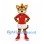 Tiger Mascot Costume with Red Shirt and White Tennis Skirt