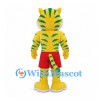 Tiger Mascot Costume in Yellow and Green with Red Shorts