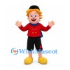 Boy Mascot Costume with Red Shirt and Black Bowler Hat