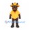 Donkey Mascot Costume with Yellow Poncho and Sombrero