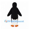 Penguin Mascot Costume in Black and White with Orange Feet