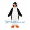 Penguin Mascot Costume in Black and White with Orange Feet
