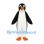 Penguin Mascot Costume in Black and White with Orange Feet