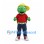 Turtle Mascot Costume with Red Shirt and Yellow Baseball Cap