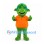 Goblin Mascot Costume in Green with Orange Polo Shirt