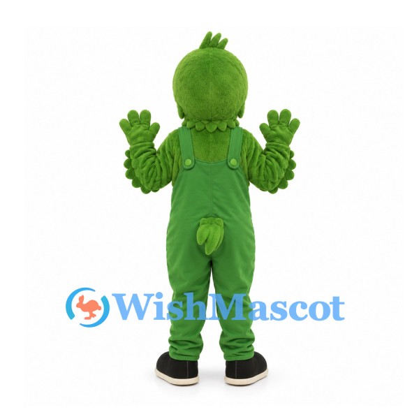 Duck Mascot Costume in Green with Matching Overalls