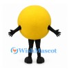 Information Icon Mascot Costume in Yellow with Black Letter I