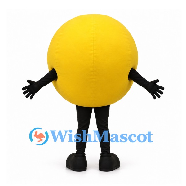 Information Icon Mascot Costume in Yellow with Black Letter I