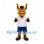 Horse Mascot Costume with White Sports Shirt and Blue Shorts