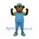 Bear Mascot Costume with Blue Green Sports Outfit and Cap