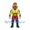 Man Mascot Costume with Yellow Safety Vest and Red Black Pants