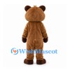Bear Mascot Costume in Brown with Cream Belly and Pink Ears
