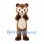 Bear Mascot Costume in Brown with Cream Belly and Pink Ears