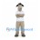Donkey Mascot Costume in Gray with White Shirt