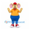Mouse Mascot Costume in Yellow with Orange Shirt and Blue Pants