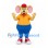 Mouse Mascot Costume in Yellow with Orange Shirt and Blue Pants