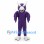 Owl Mascot Costume in Purple with Large White Beak
