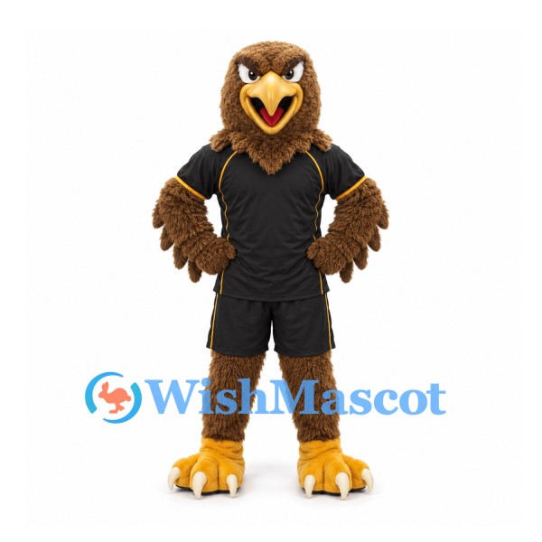 Eagle Mascot Costume with Black Sports Shirt and Shorts