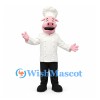 Pig Mascot Costume with White Chef Jacket and Hat